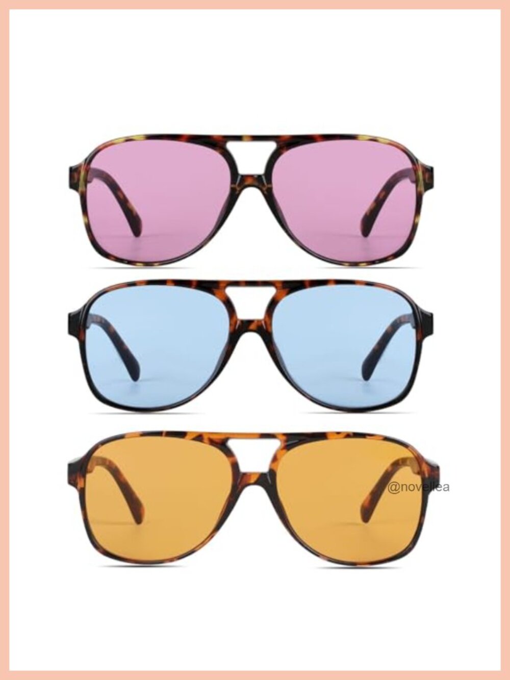 Vintage Retro 70s Sunglasses for Women Men Classic Large Square Aviator Trendy
